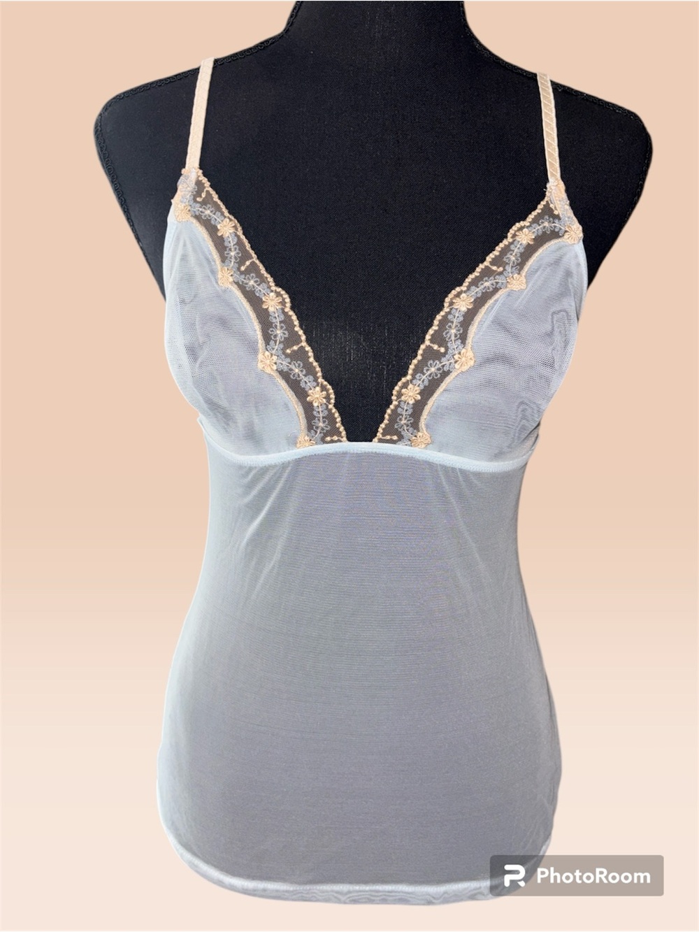 La Perla Malizia Light Paisley Blue Camisole SZ Med